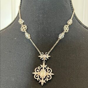 My Flat in London (Retired) Silver Necklace with Crystal Details